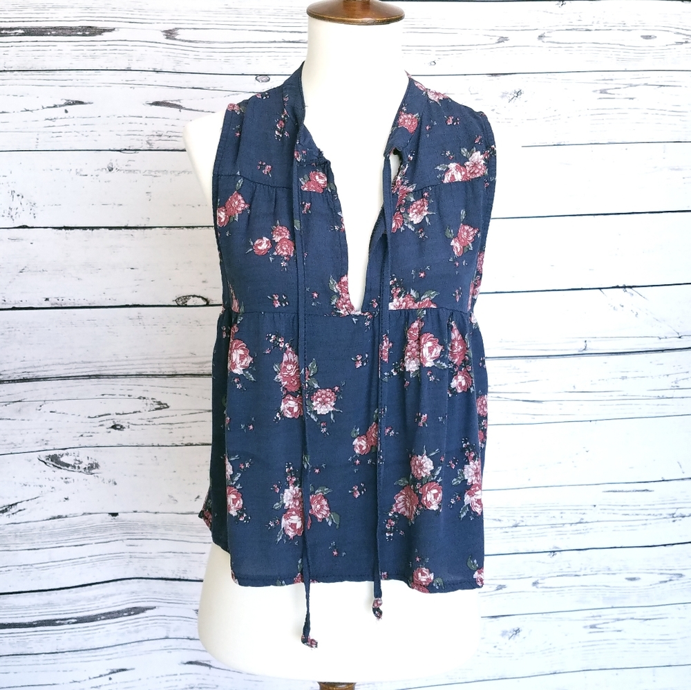 🍋 3/$30 Don't Ask Why Floral Babydoll Tank Top Feminine Romantic